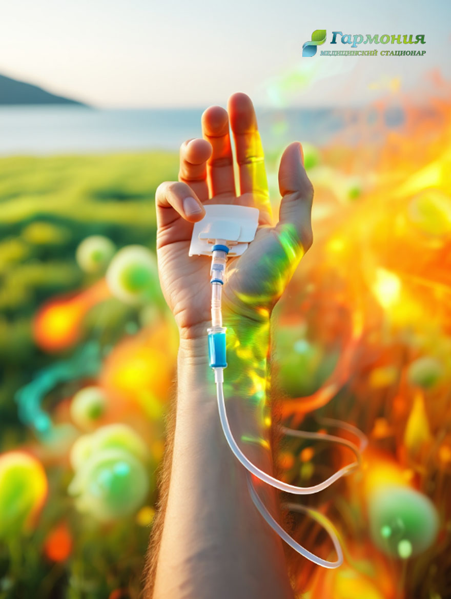 Художественное изображение - рука с капельницей